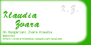 klaudia zvara business card